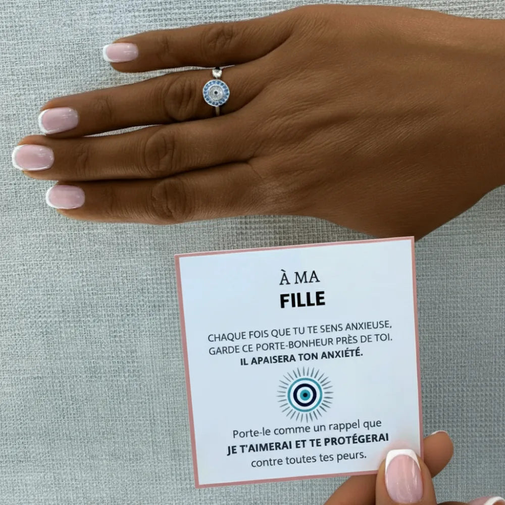 Bague porte-bonheur ajustable | Symbole d’amour et de protection