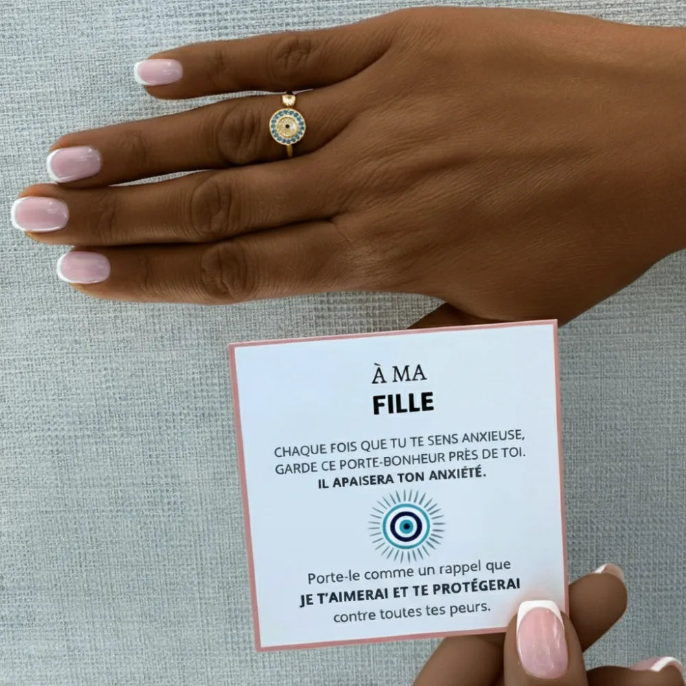 Bague porte-bonheur ajustable | Symbole d’amour et de protection