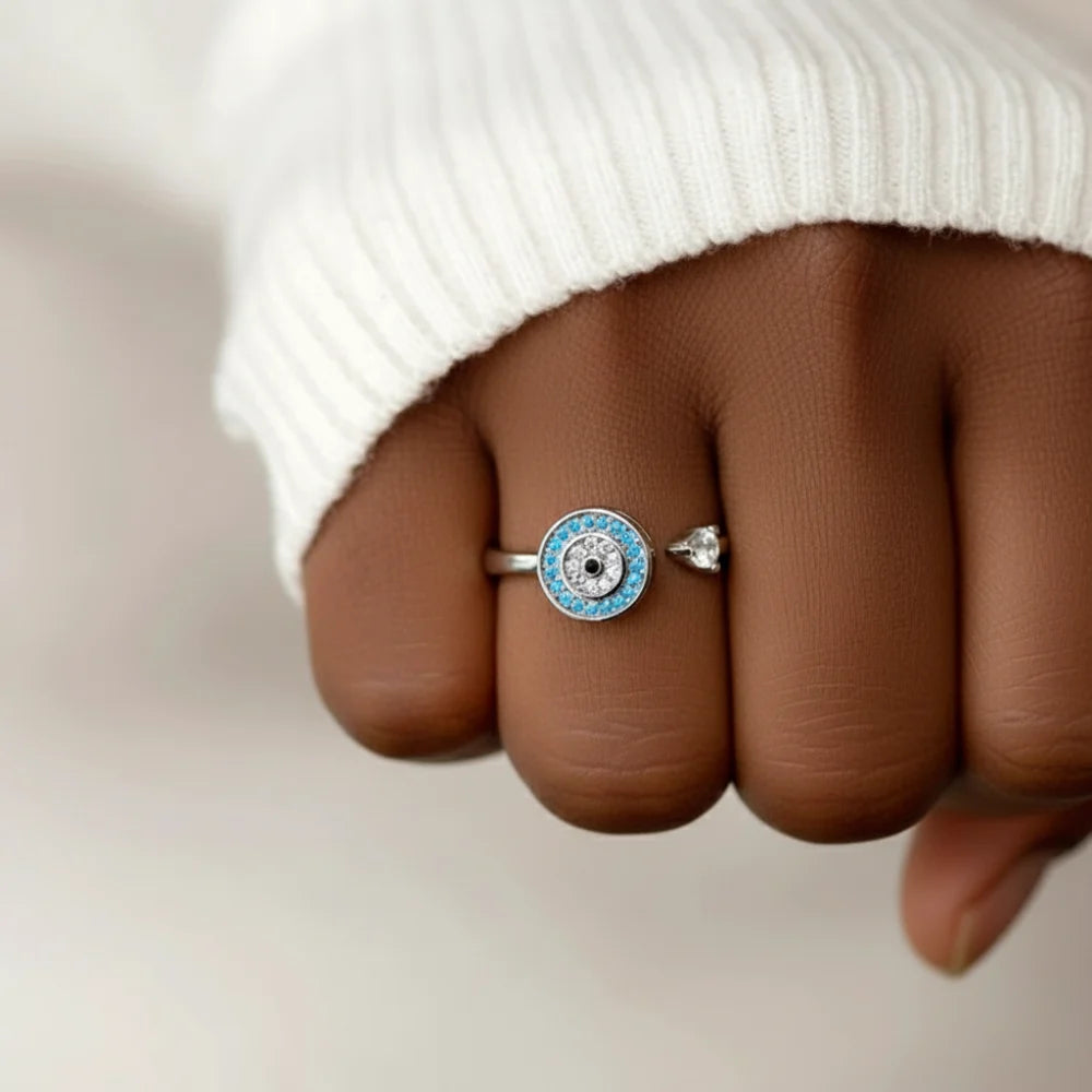 Bague porte-bonheur ajustable | Symbole d’amour et de protection